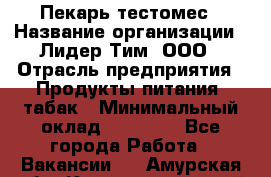 Пекарь-тестомес › Название организации ­ Лидер Тим, ООО › Отрасль предприятия ­ Продукты питания, табак › Минимальный оклад ­ 31 500 - Все города Работа » Вакансии   . Амурская обл.,Константиновский р-н